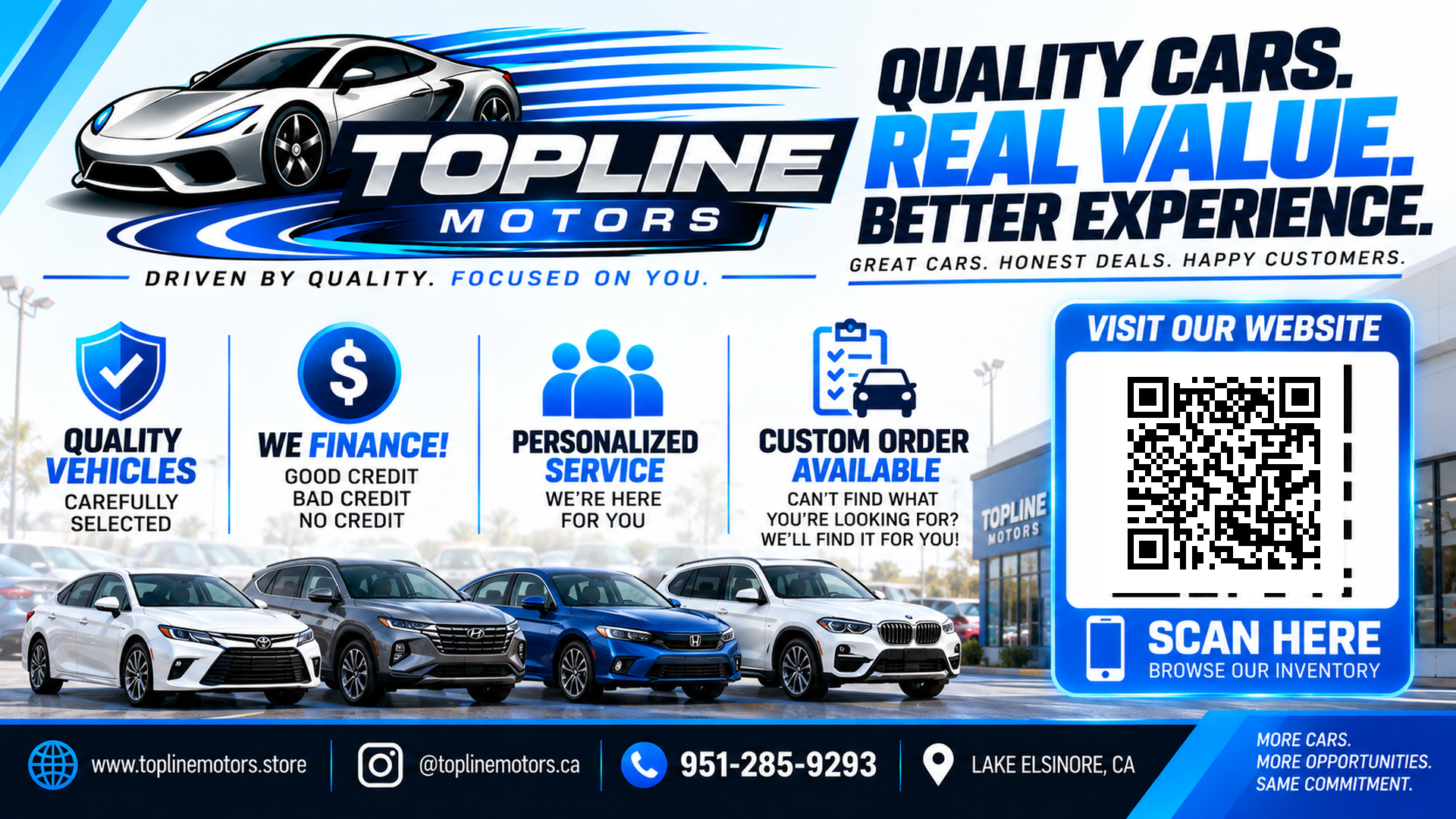 TopLine Motors digital media campaign running on the XWatch LIVE network